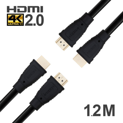 INTC-HDMI-20_MM12BK 인트존 HDMI 2.0 케이블 1.2M - UHD,4K,60프레임 완벽지원 정격사이즈
